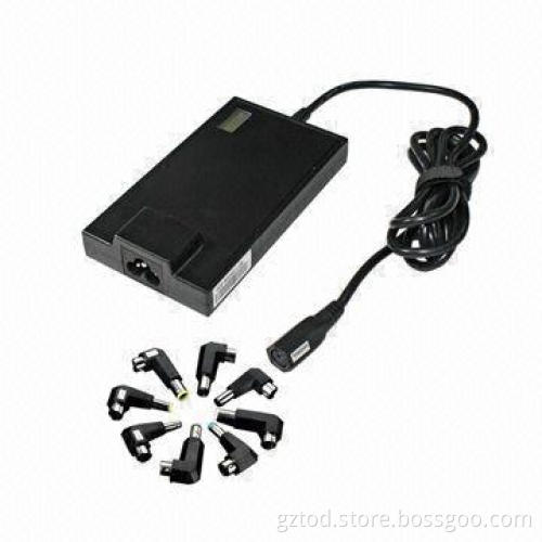 90W Universal Slim Laptop AC Adapter, Multifunction Ultrathin Notebook Power Charger 3-prong AC Port